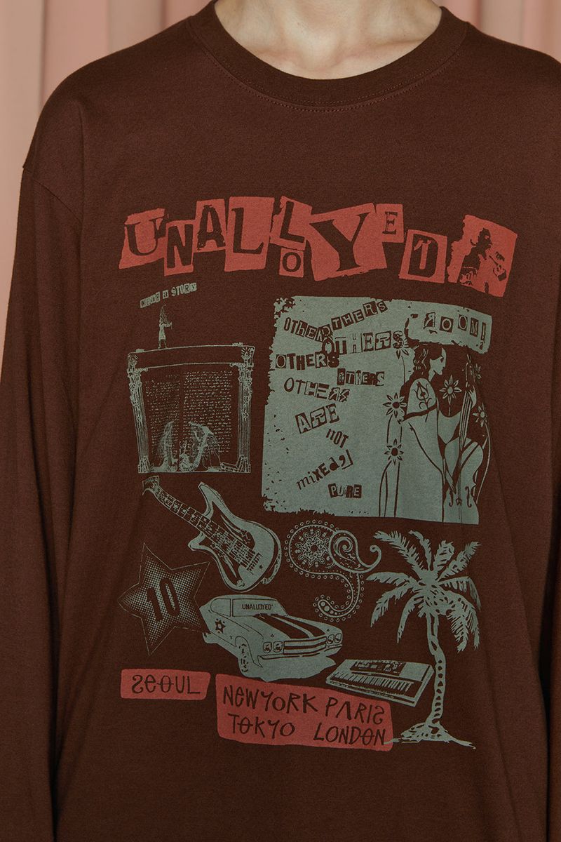 BAND LSV T SHIRT / BROWN