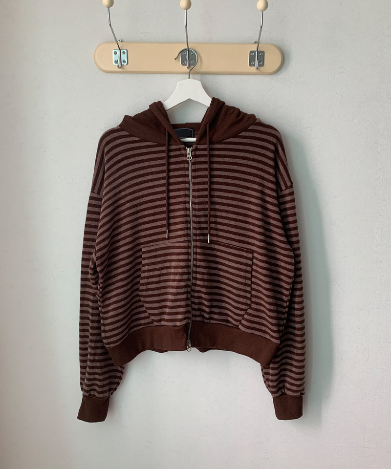 Holic Dangora Knitwear Hooded Zip-Up