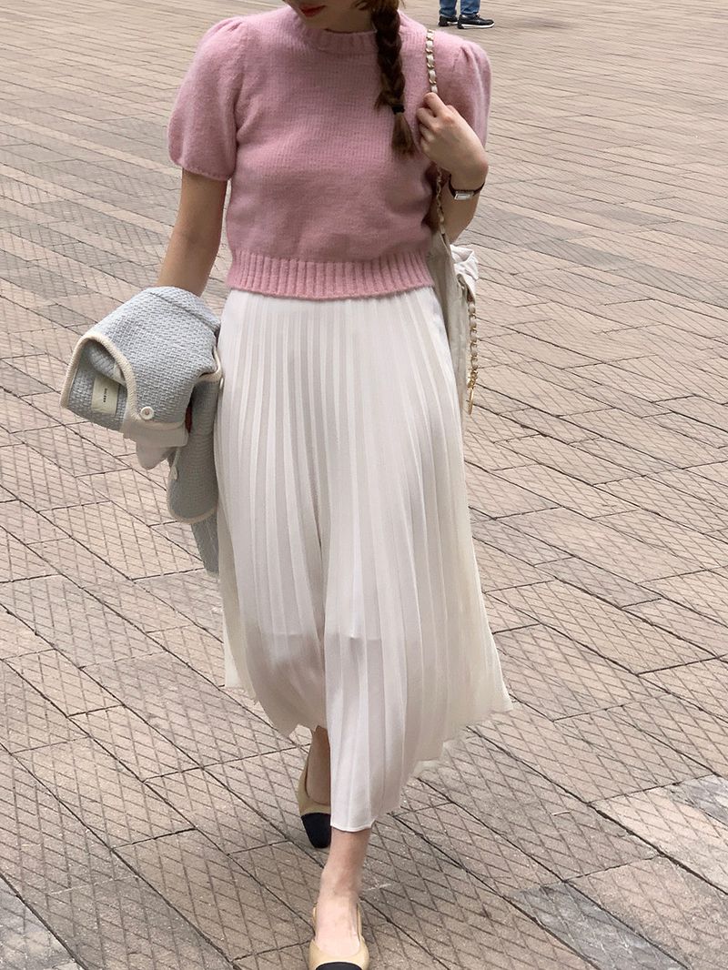 [MADE] LOVE MORE PINTUCK LONG SKIRT
