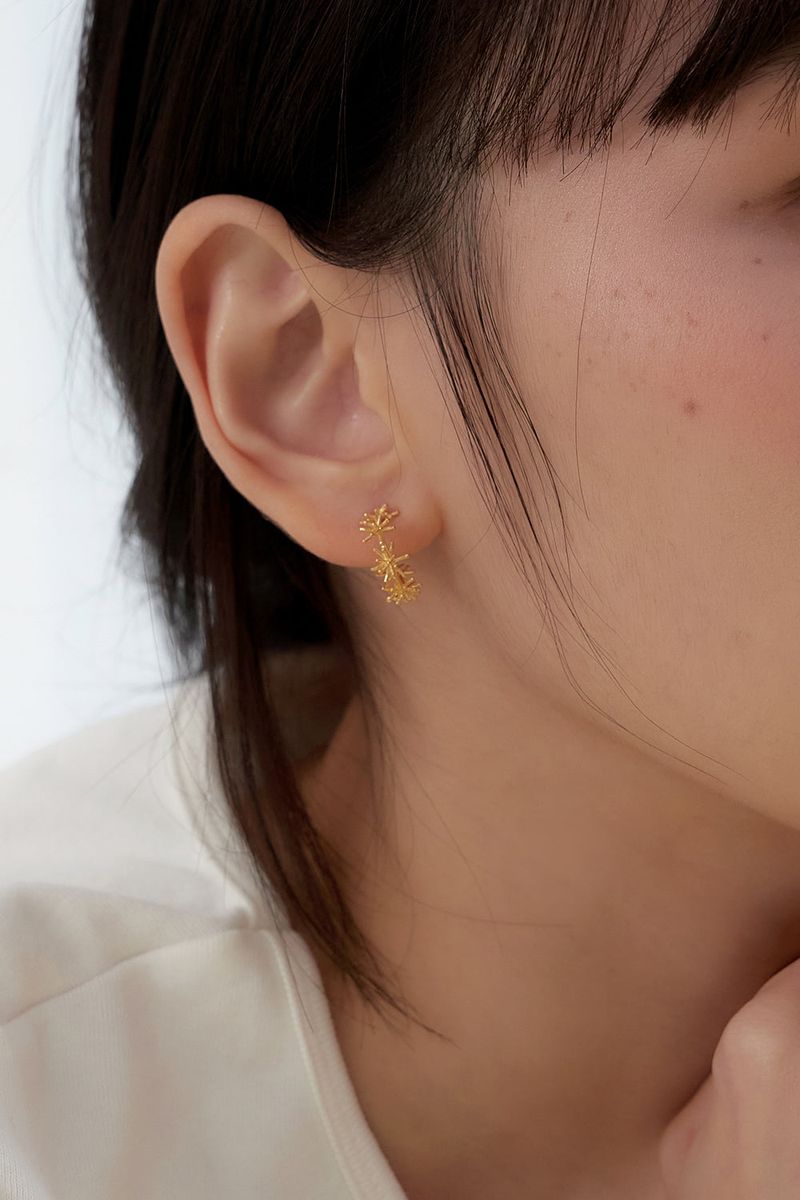 [silver925] dandelion earring - gold