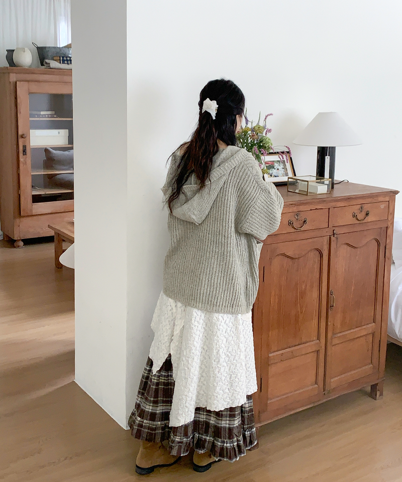 Tteokbokki hoodie cardigan