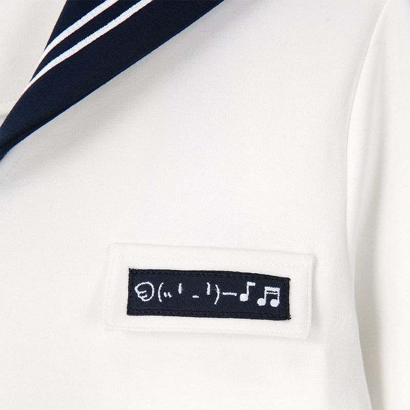 Sailor Collar Zip-Up Jacket - Ivory