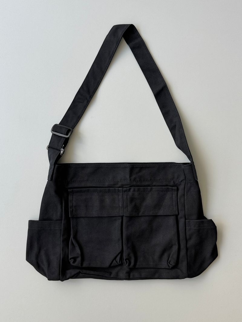 Fabric pocket crossbag (2color)