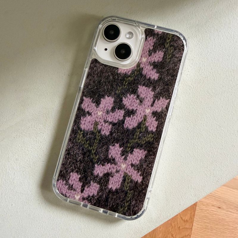 WILDFLOWERS MOHAIR HARD JELL CASE - PINK