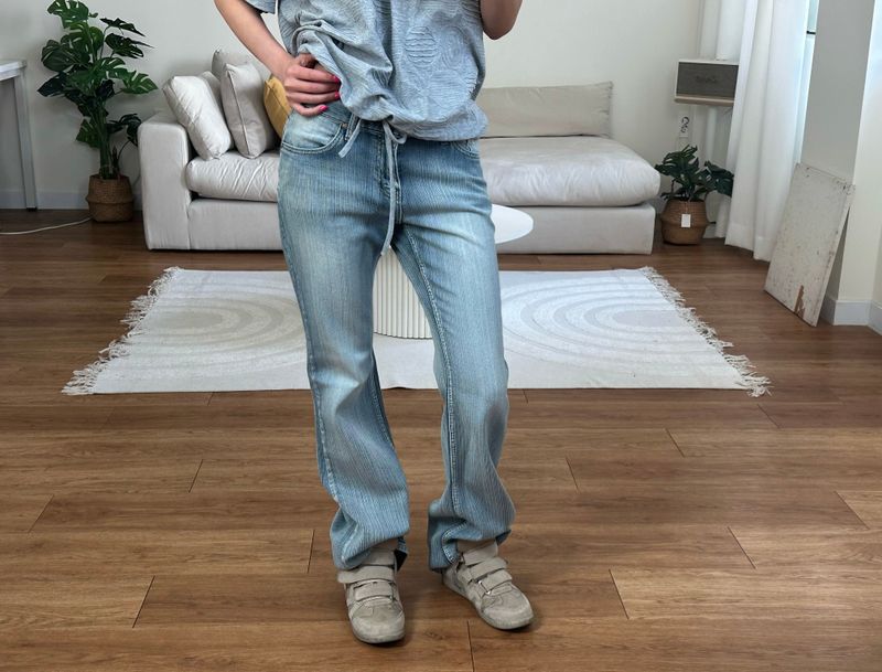 low fade bootcut denim