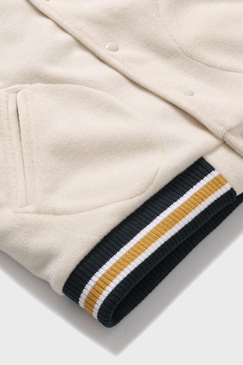 All Ivory graduation cap patch Unisex Varsity Jacket