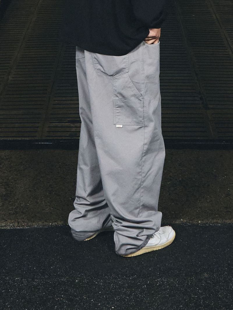 CARPENTER LOOSEFIT COTTON PANTS GRAY