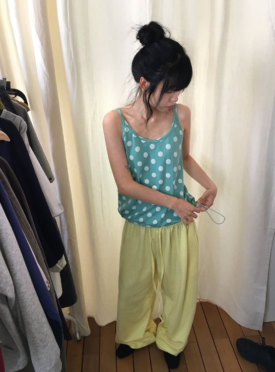 Minaru Loose Fit String Dot Sleeveless
