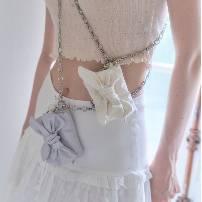 Ribbon wallet_ivory