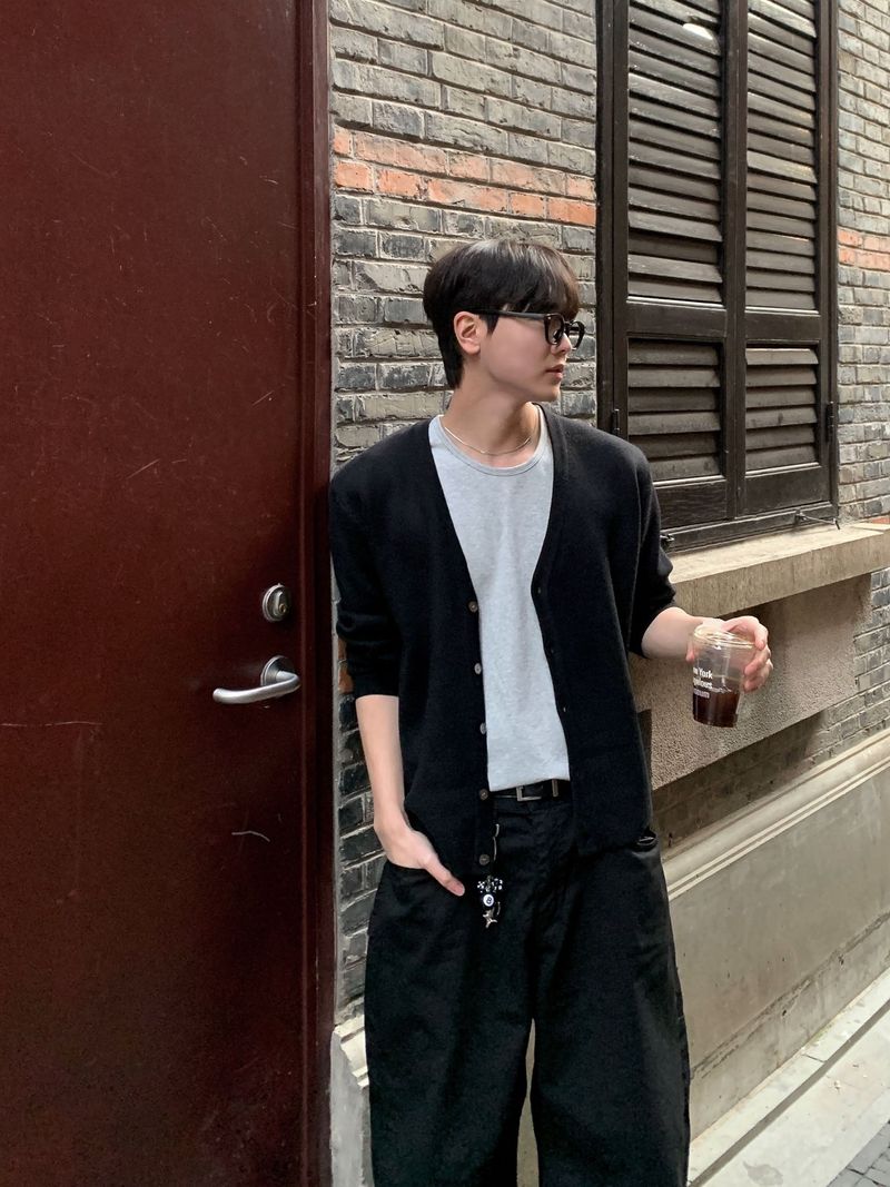 [Premium] Clean Wool Knit Cardigan