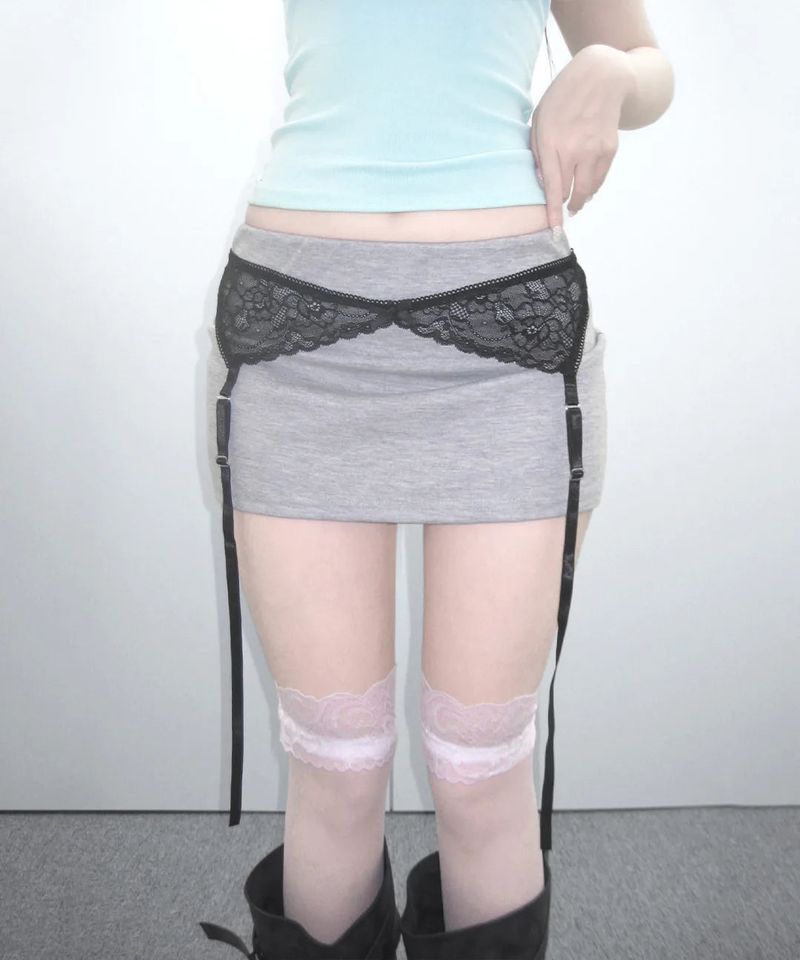 lacey garter mini sk (4colors)