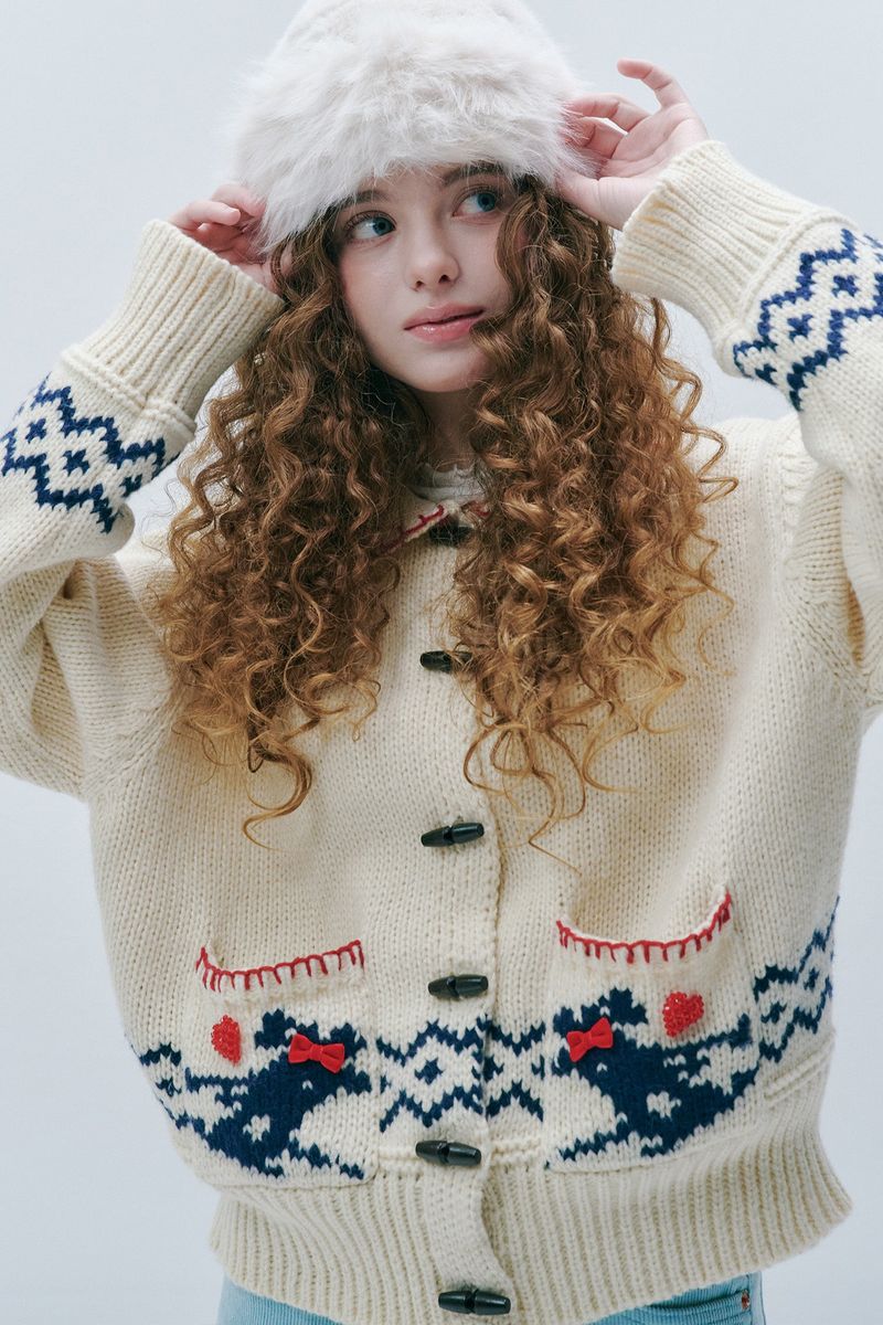 Bunny Heart Cardigan [Ivory]