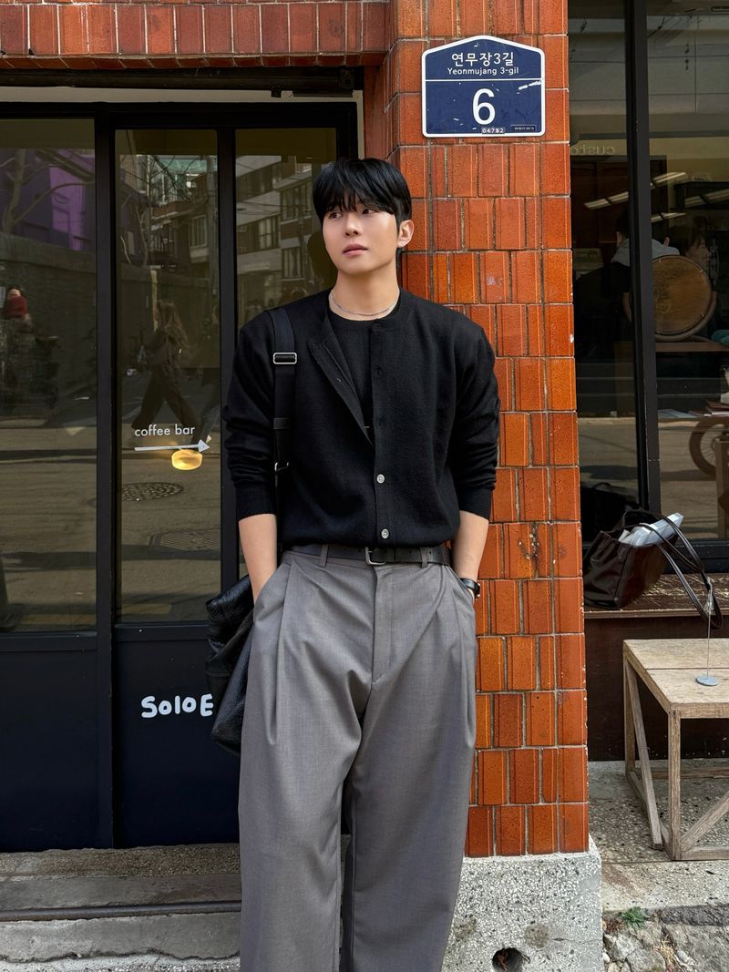 Doom knit layered cardigan