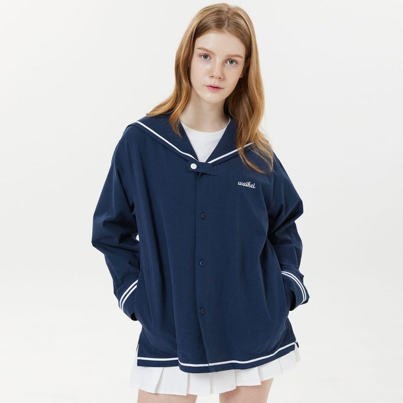 Marine collar flap shirts