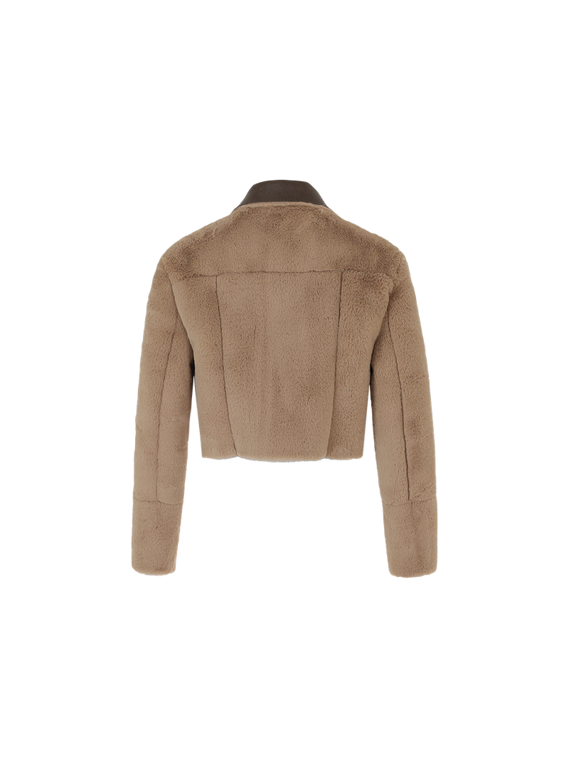 Short reversible leather mustang (Brown)