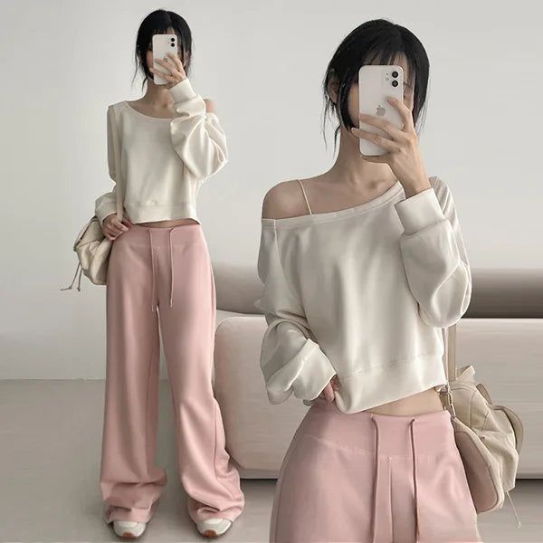 hijjoo（ハイチュー）の「チューイー オフショルダー スウェットシャツ (4 colors)（トップス）」
