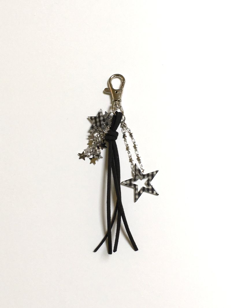 Hippie star keyring