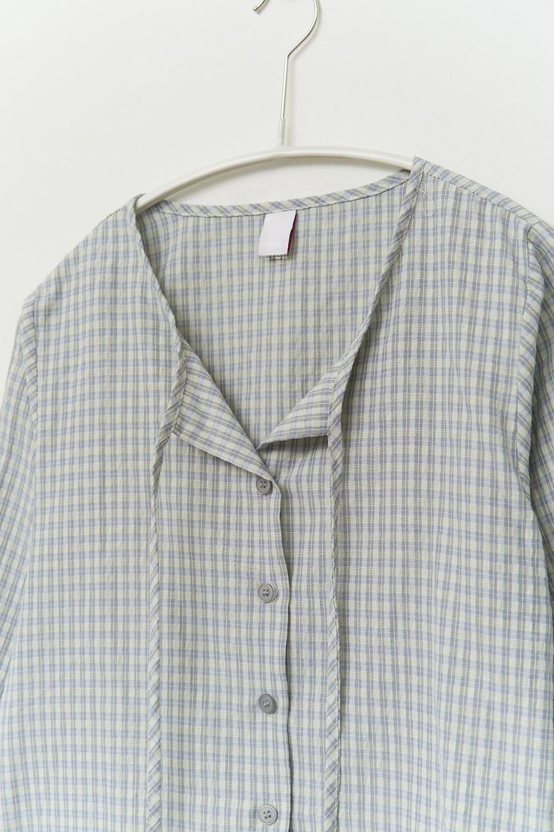 (W) Rei Checked Strap Blouse