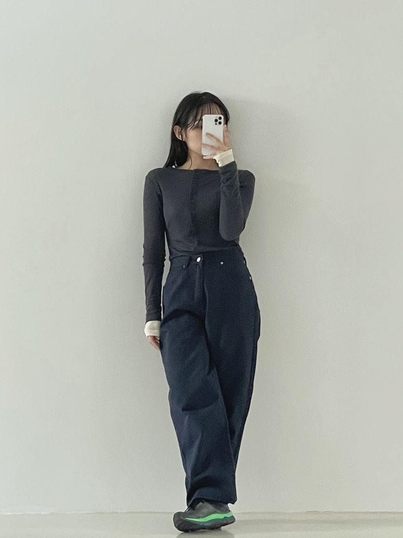 Fake button sleeve T