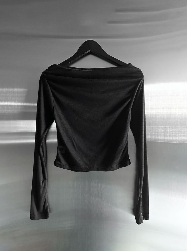 Bellin See-through Off-Shoulder Cardigan