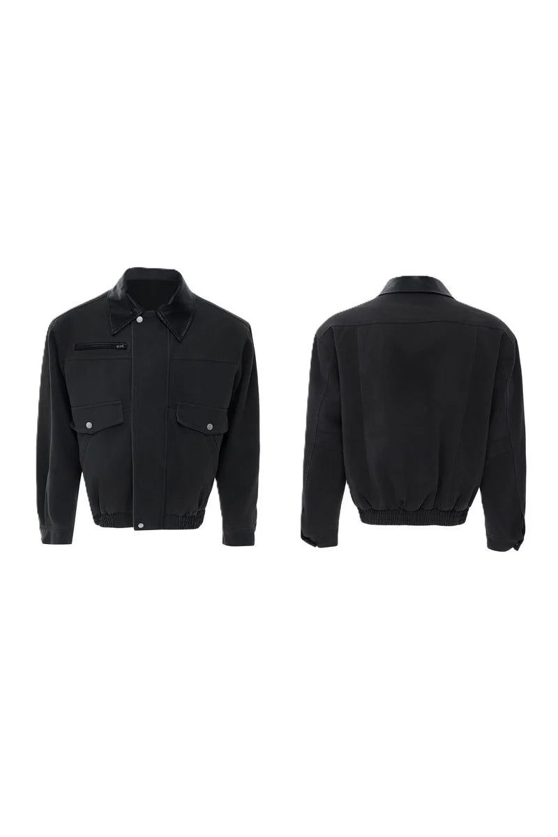 Colorblock Utility Pocket Zip Jacket