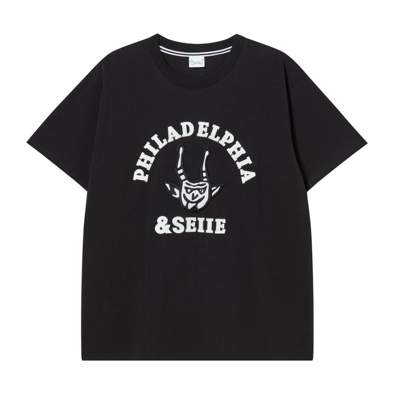 seiie(セイエ)の「デビルアップリケTシャツ オーバーフィット ブラック(トップス)」