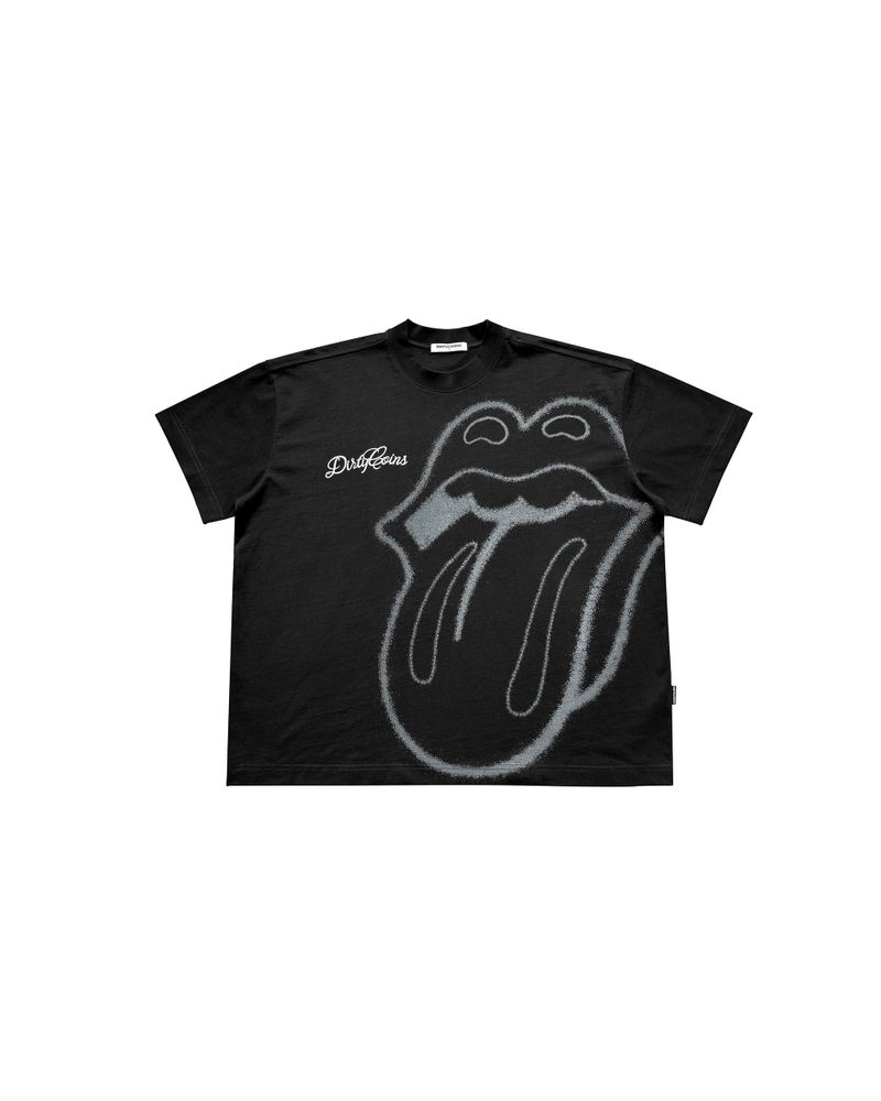 DirtyCoins（ダーティーコインズ）の「DC x The Rolling Stones Big Logo Print T-Shirt Black（Tops）」