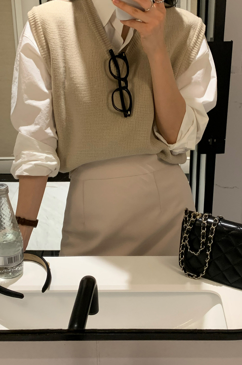 [Lè made/7,000 Sold] ルメイド ベーシック Vネック ベスト