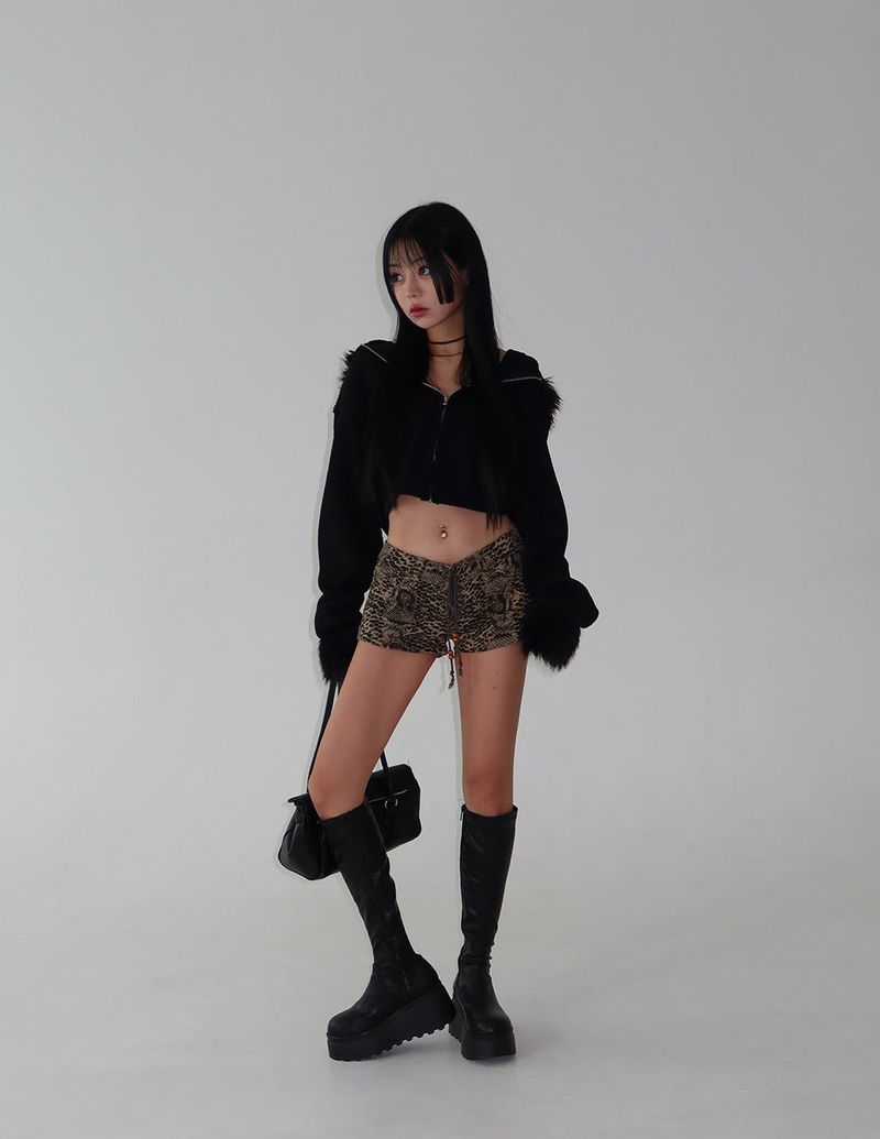 Snake Skin Micro Shorts