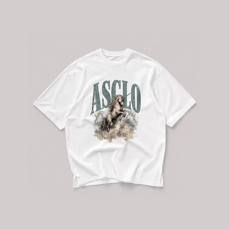 ASCLO（エジュクロ）の「[A-T0288] ASCLOユニコーン半袖Tシャツ（Tops）」