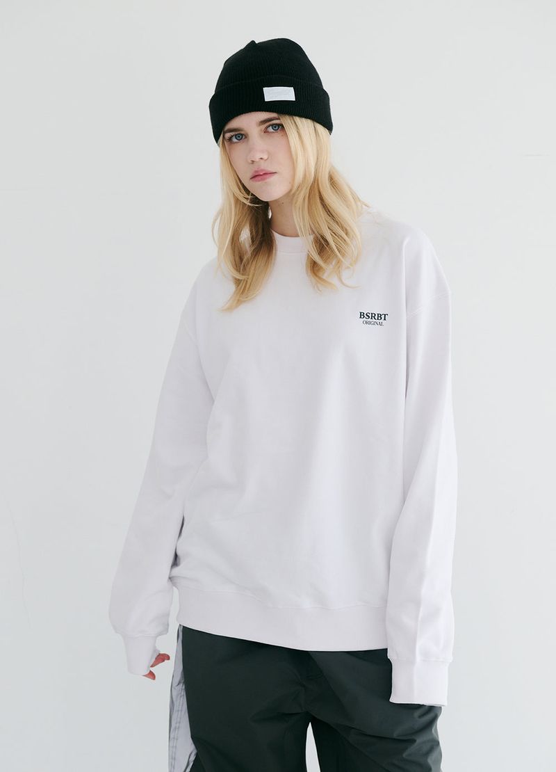 BSRABBIT(ビエスラビット)の「BSR2223FWPO073 MULTI LOGO CREWNECK WHITE(Tops)」