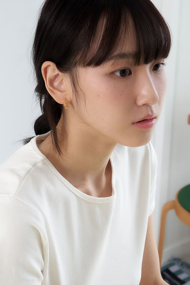 [silver925] dandelion earring - gold