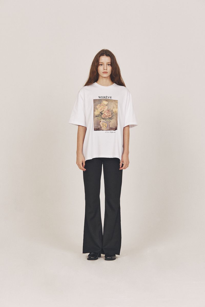 silket cotton peony t-shirt