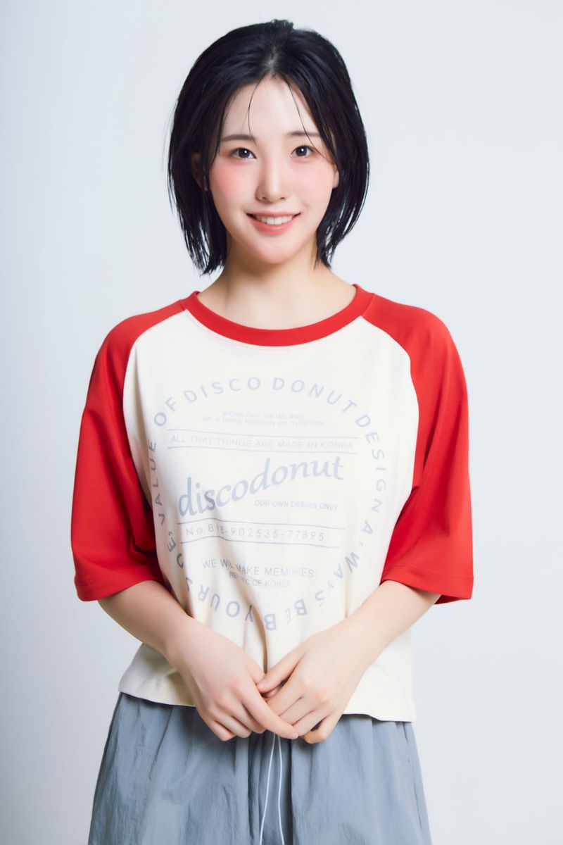 circle print raglan ½T-shirts_red/ivory