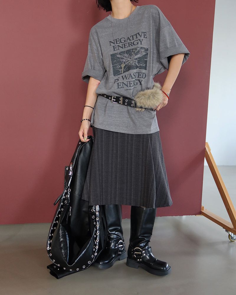 Punching mink fur layered belt