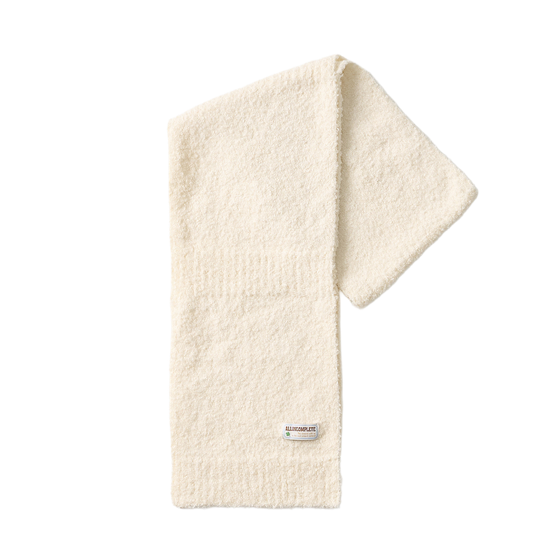 Bubble Boucle Knit Muffler (Cream)