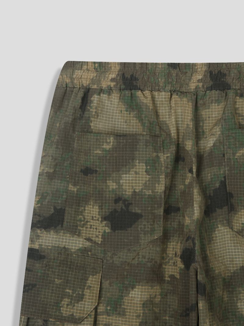 Camo Rip Nylon Cargo Pants