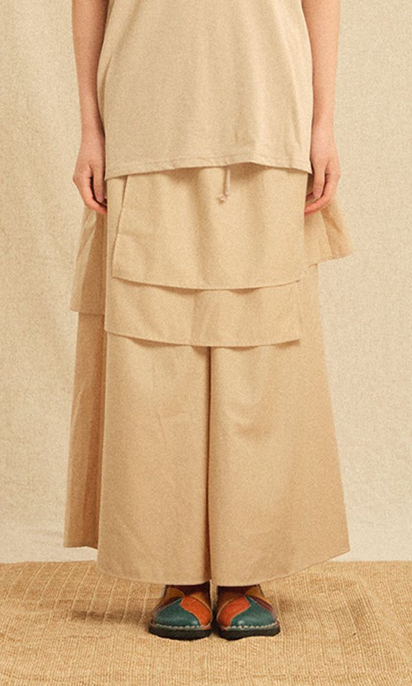 Reculer（ルキュレ）の「Basic Skirt Pants  Beige（Pants）」