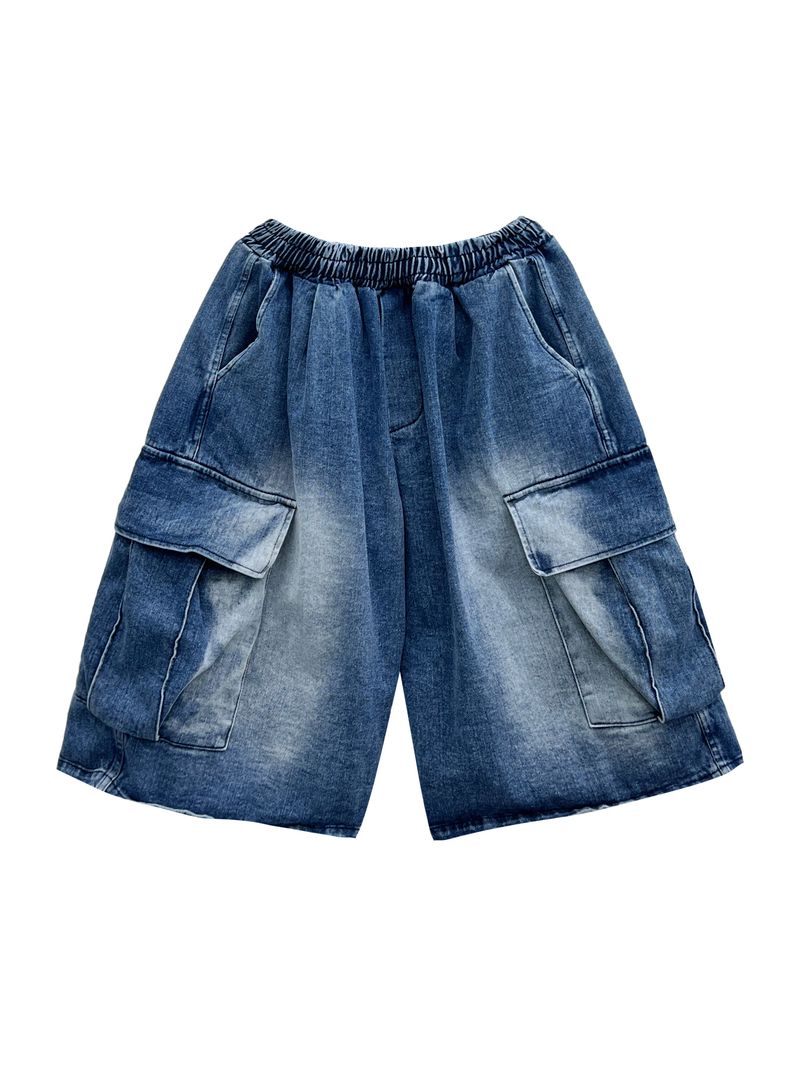Vintage Washed Denim Shorts 3C