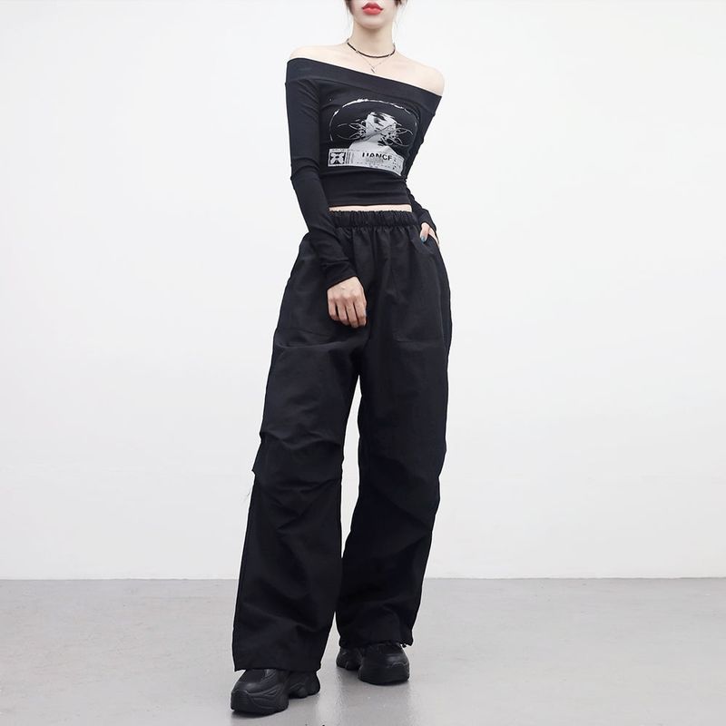 Rankle pintuck wide pants