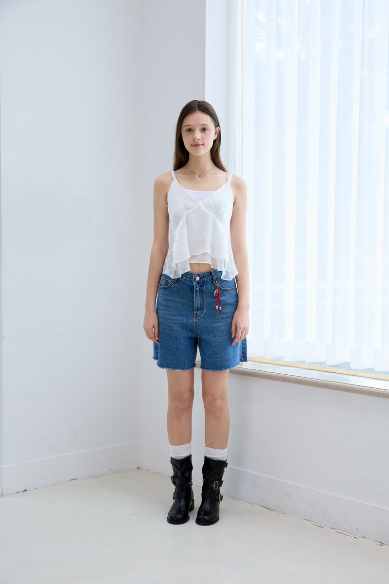 ハーフデニムショートパンツ