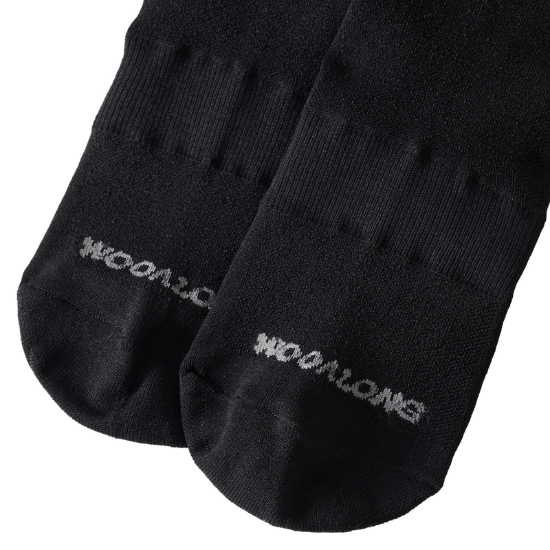 Daily Two-Tone Running Crew Socks - BLACK