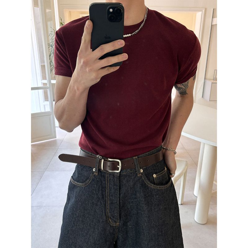 LAURANT（ロラン）の「[S/S] Bonding muscle half knit ta-shirts(10color)（Tops）」