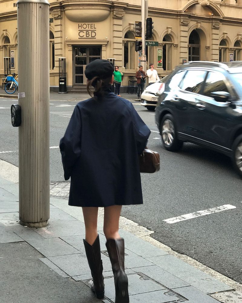 [BELLIDE MADE] single half trench coat