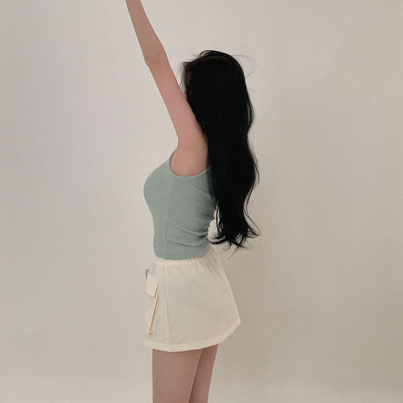[BELLIDE MADE] CASTERA RIB KNIT CAMISOLE
