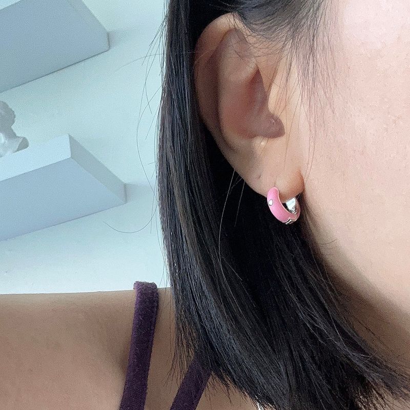 MOSXE（モスクス）の「[925silver] Pink epoxy mini earring（Accessories）」