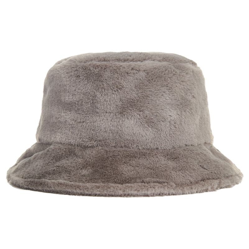 Fur logo point bucket hat GRAY