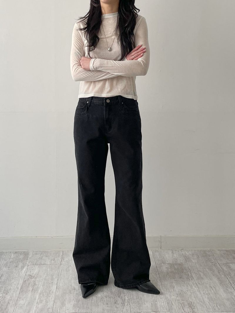 INCHANT ME（インチャントミー）の「405 Cut-out Bootcut Wide Denim Pants（Pants）」