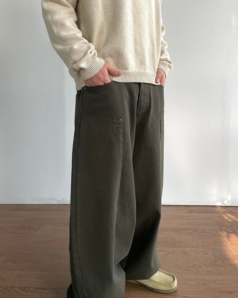 Gent Double Knee Curved Pants