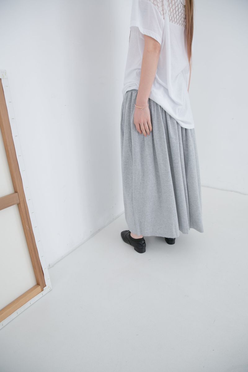 shirring banding long skirt(3colors)